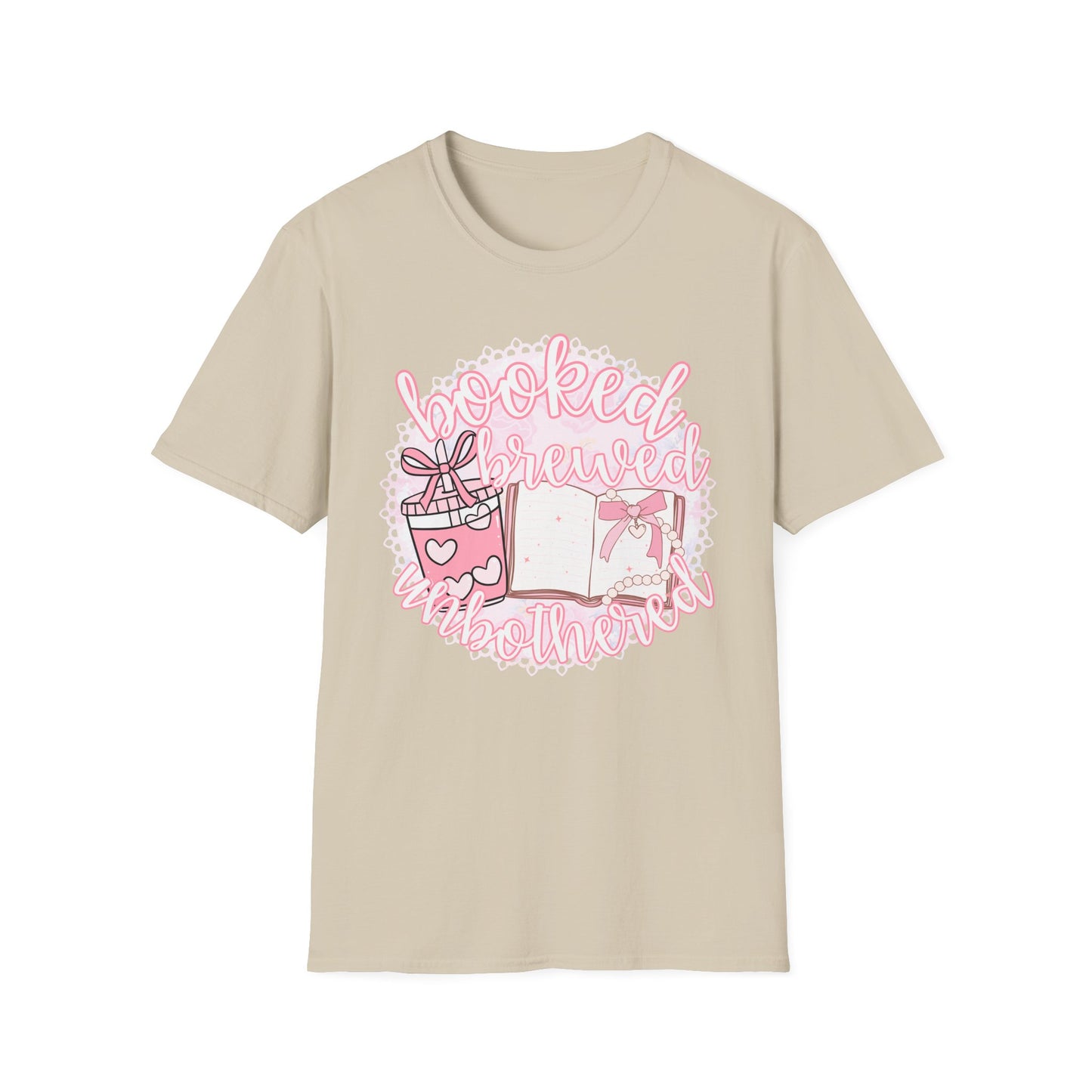 Booked Brewed Unisex T-Shirt for Book Lovers