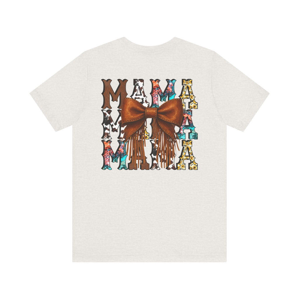 Western Mama Unisex Tee with Turquoise and Sunflower Design