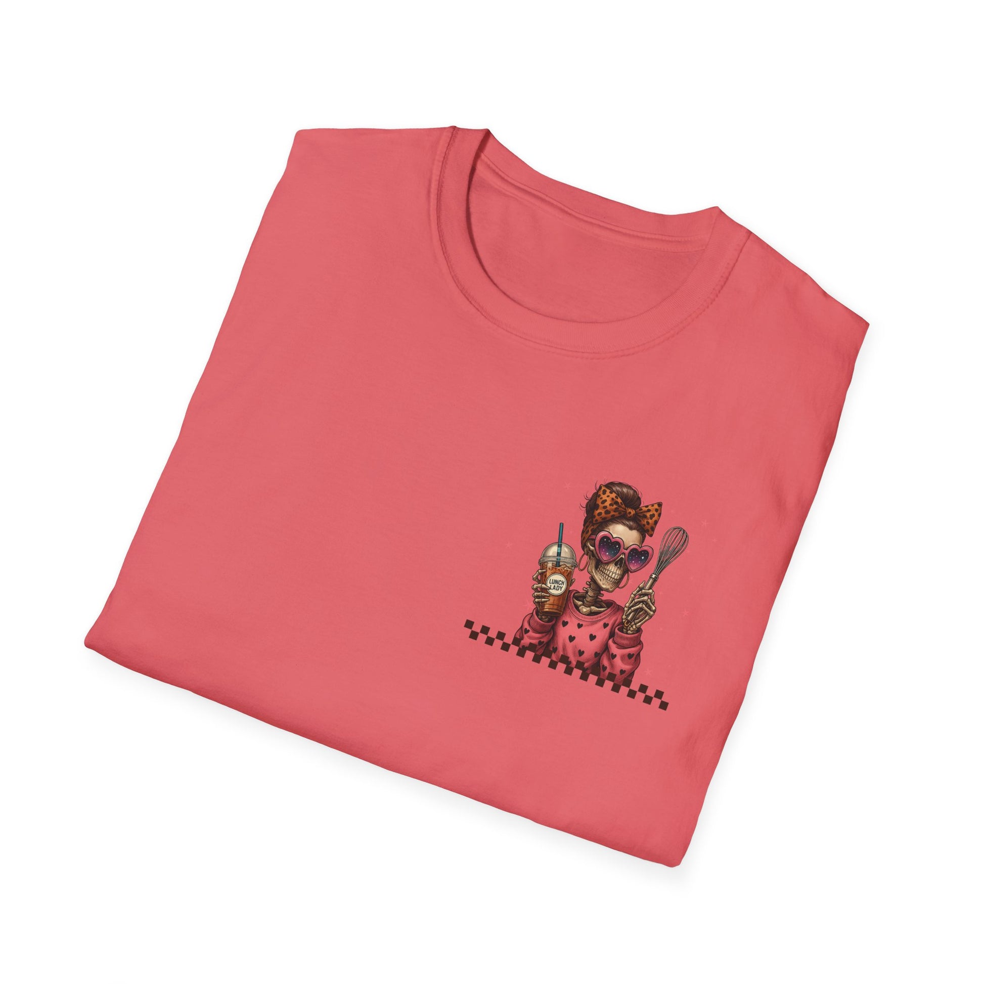 Lunch Lady Unisex T-Shirt - Running on Iced Coffee & School Lunch Schedules