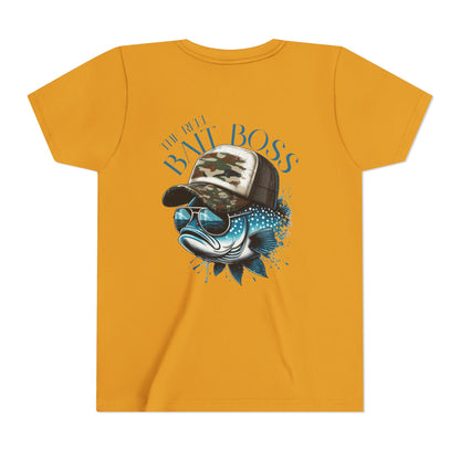 Kids Fishing Tee - CaffeinatedPlanner Family Exclusive Design: 'Bait Boss'