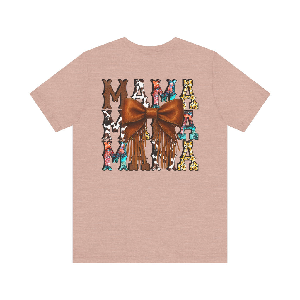 Western Mama Unisex Tee with Turquoise and Sunflower Design