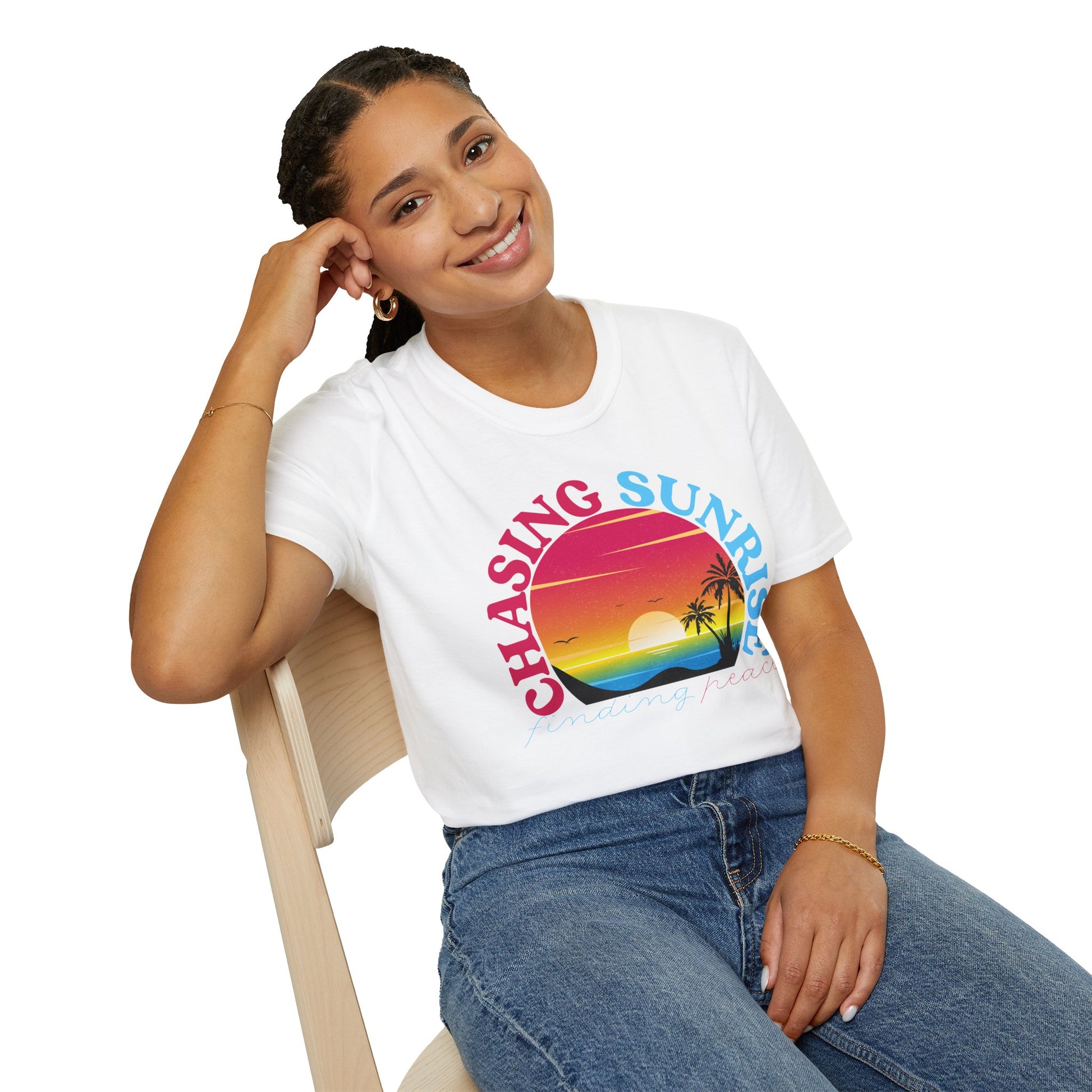 Chasing Sunrise, Finding Peace Unisex T-Shirt