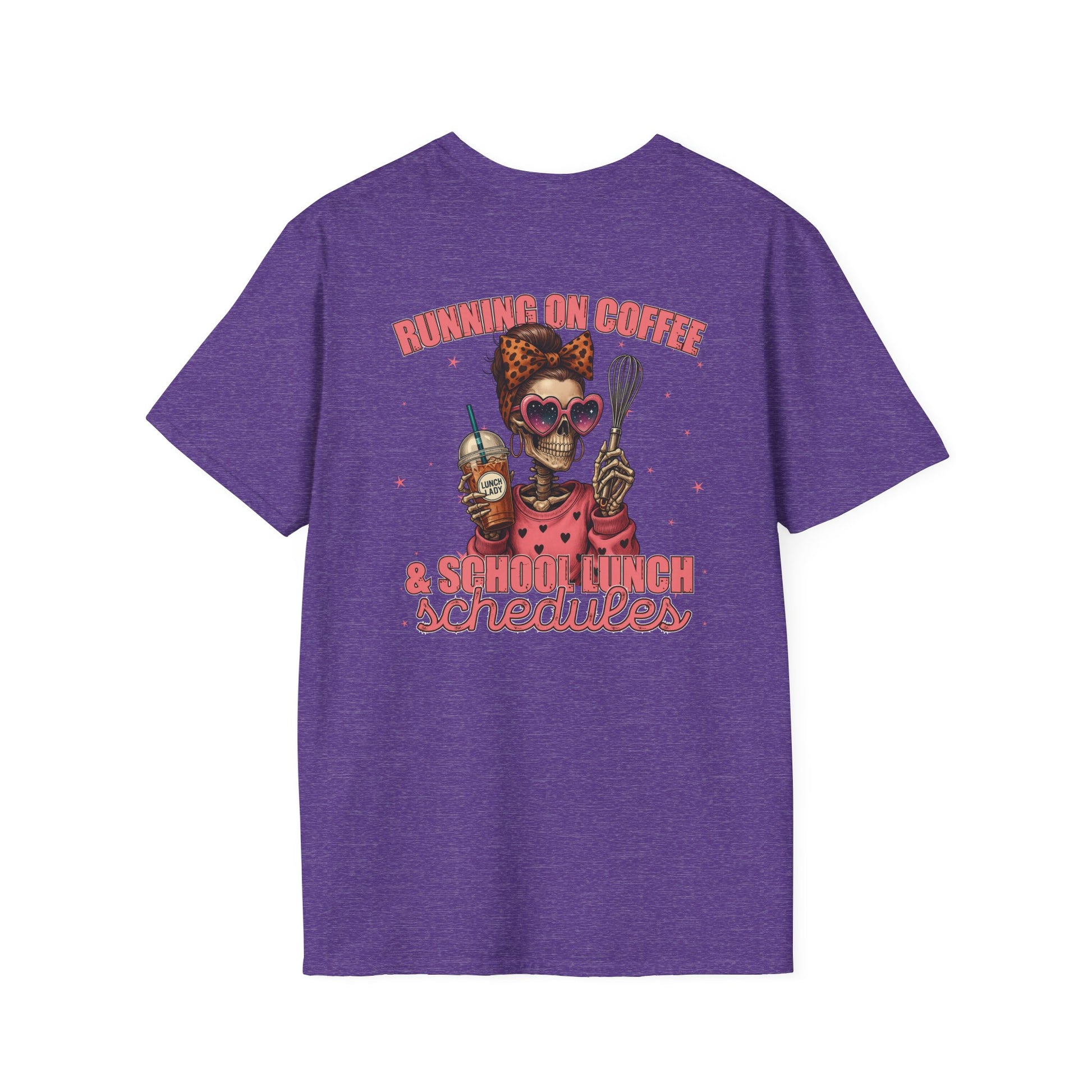 Lunch Lady Unisex T-Shirt - Running on Iced Coffee & School Lunch Schedules