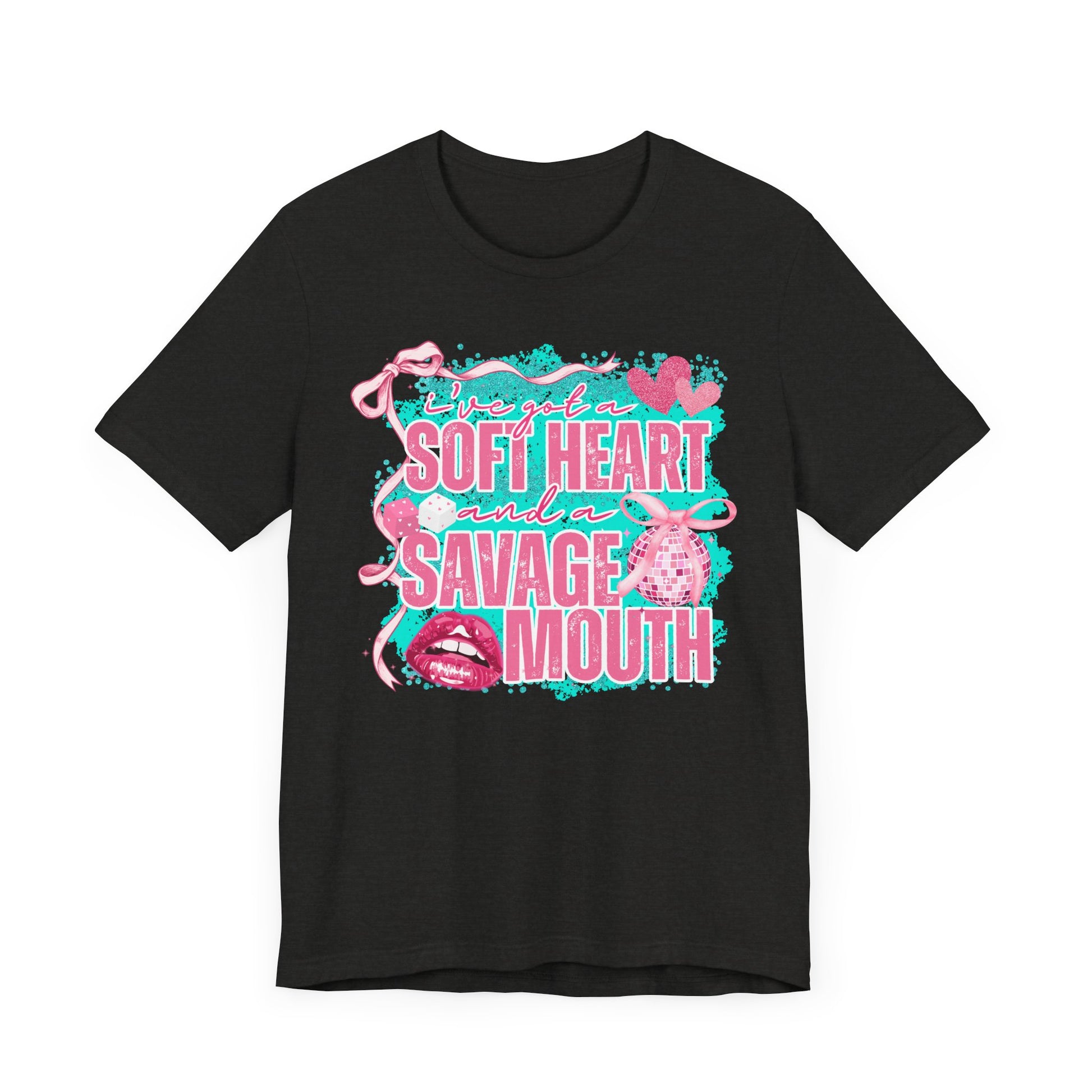 Savage Mouth Graphic Tee - Soft Hearted Apparel, Unisex T-Shirt, Trendy Casual Wear, Fun Gift for Friends, Statement Top