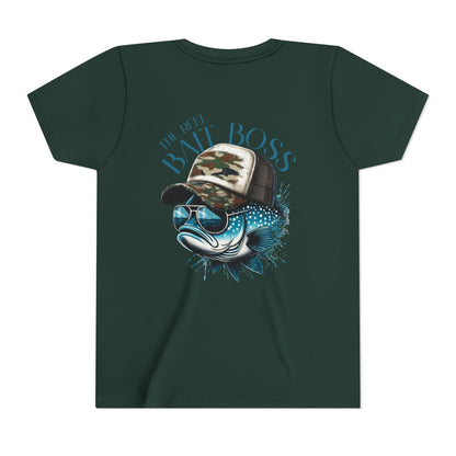 Kids Fishing Tee - CaffeinatedPlanner Family Exclusive Design: 'Bait Boss'