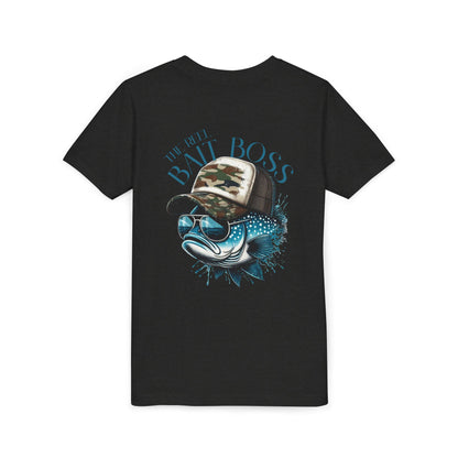 Kids Fishing Tee - CaffeinatedPlanner Family Exclusive Design: 'Bait Boss'
