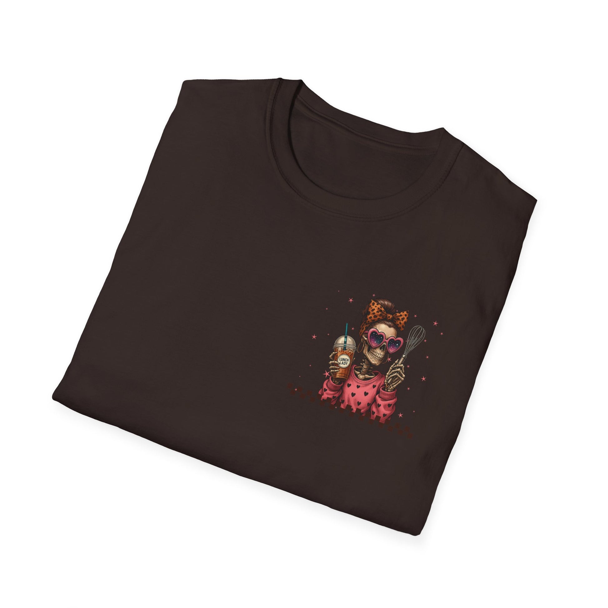 Lunch Lady Unisex T-Shirt - Running on Iced Coffee & School Lunch Schedules