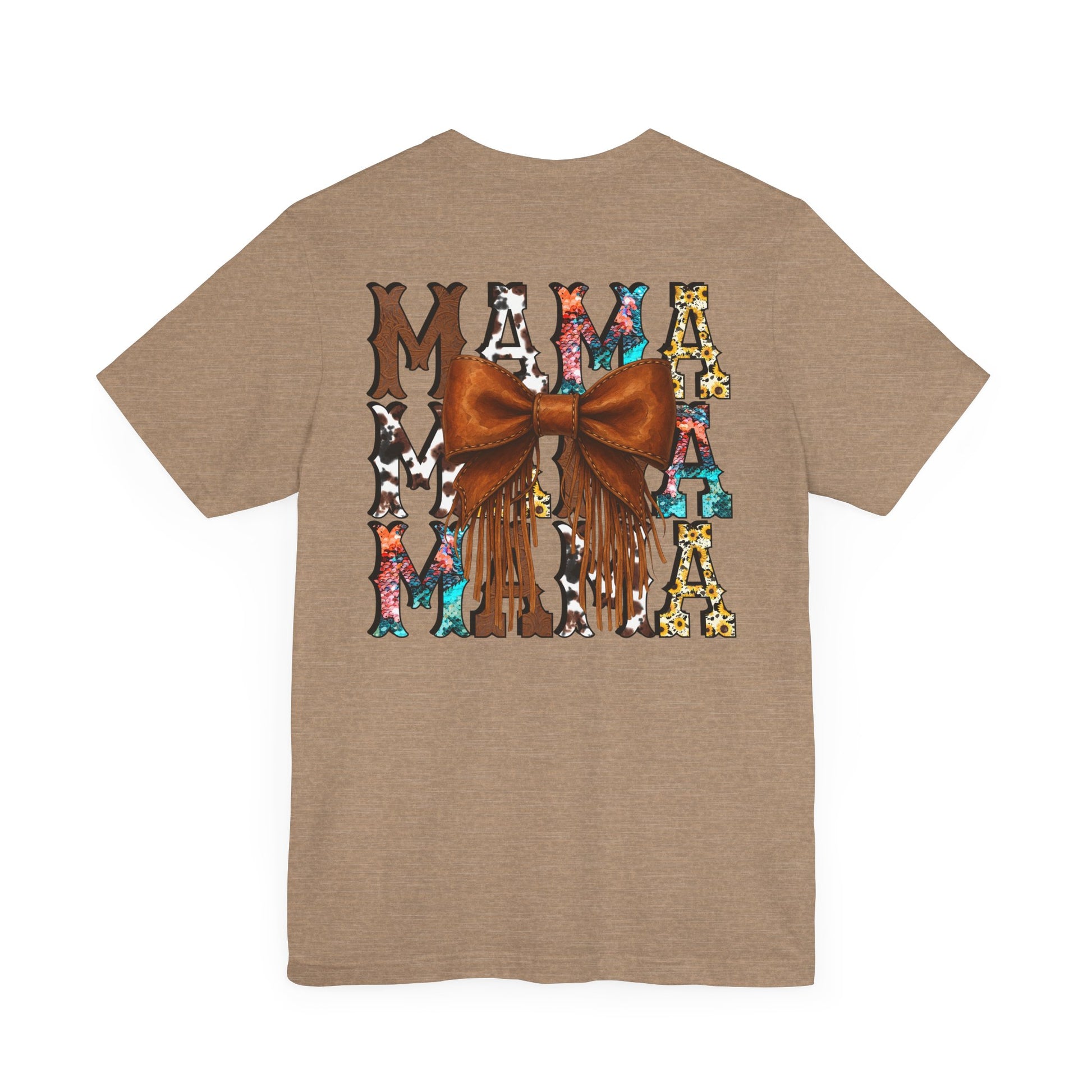 Western Mama Unisex Tee with Turquoise and Sunflower Design
