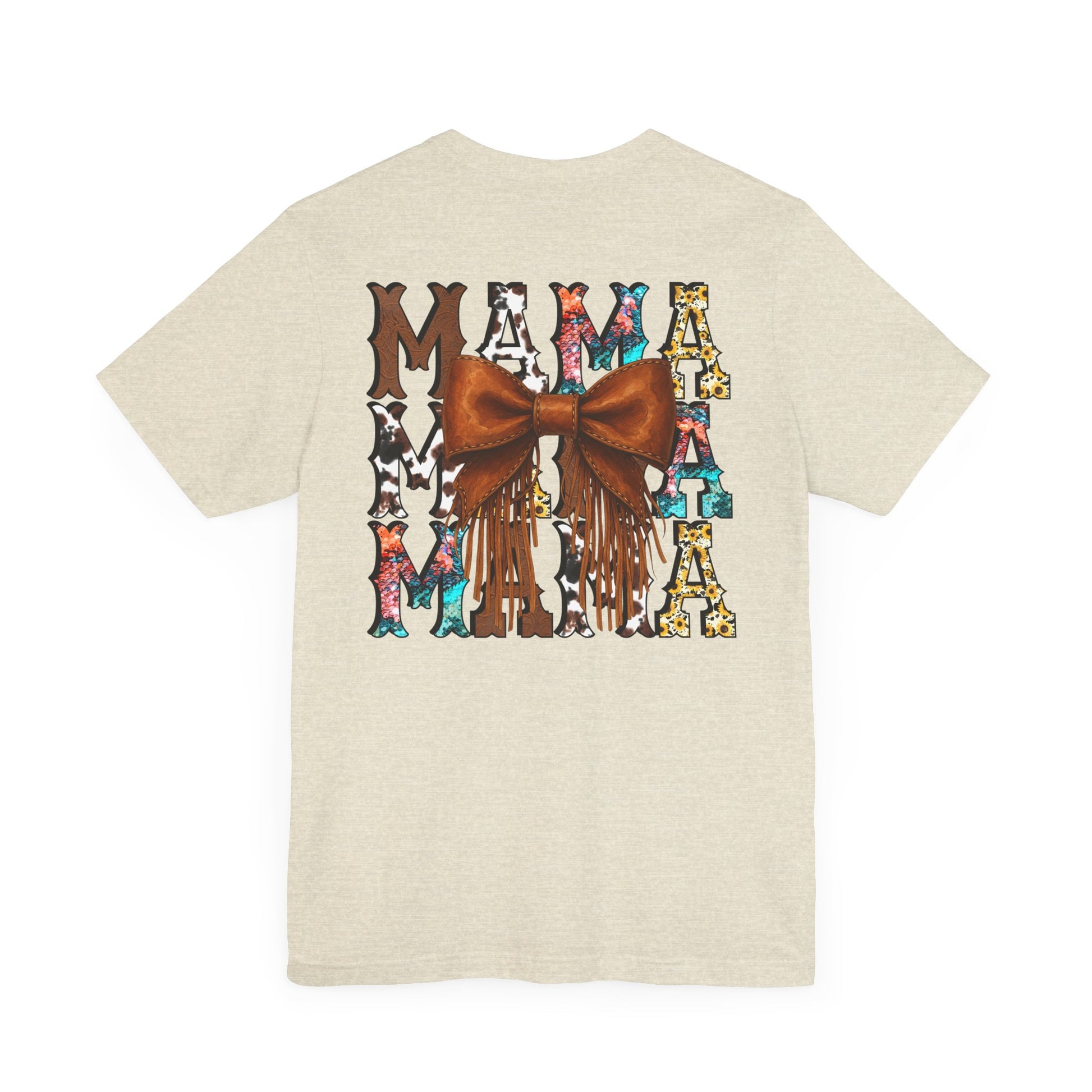Western Mama Unisex Tee with Turquoise and Sunflower Design