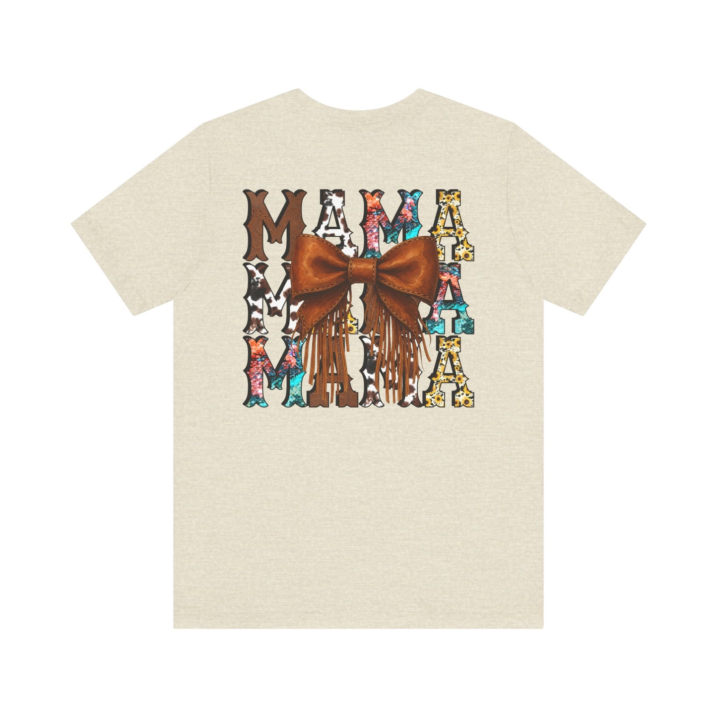 Western Mama Unisex Tee with Turquoise and Sunflower Design