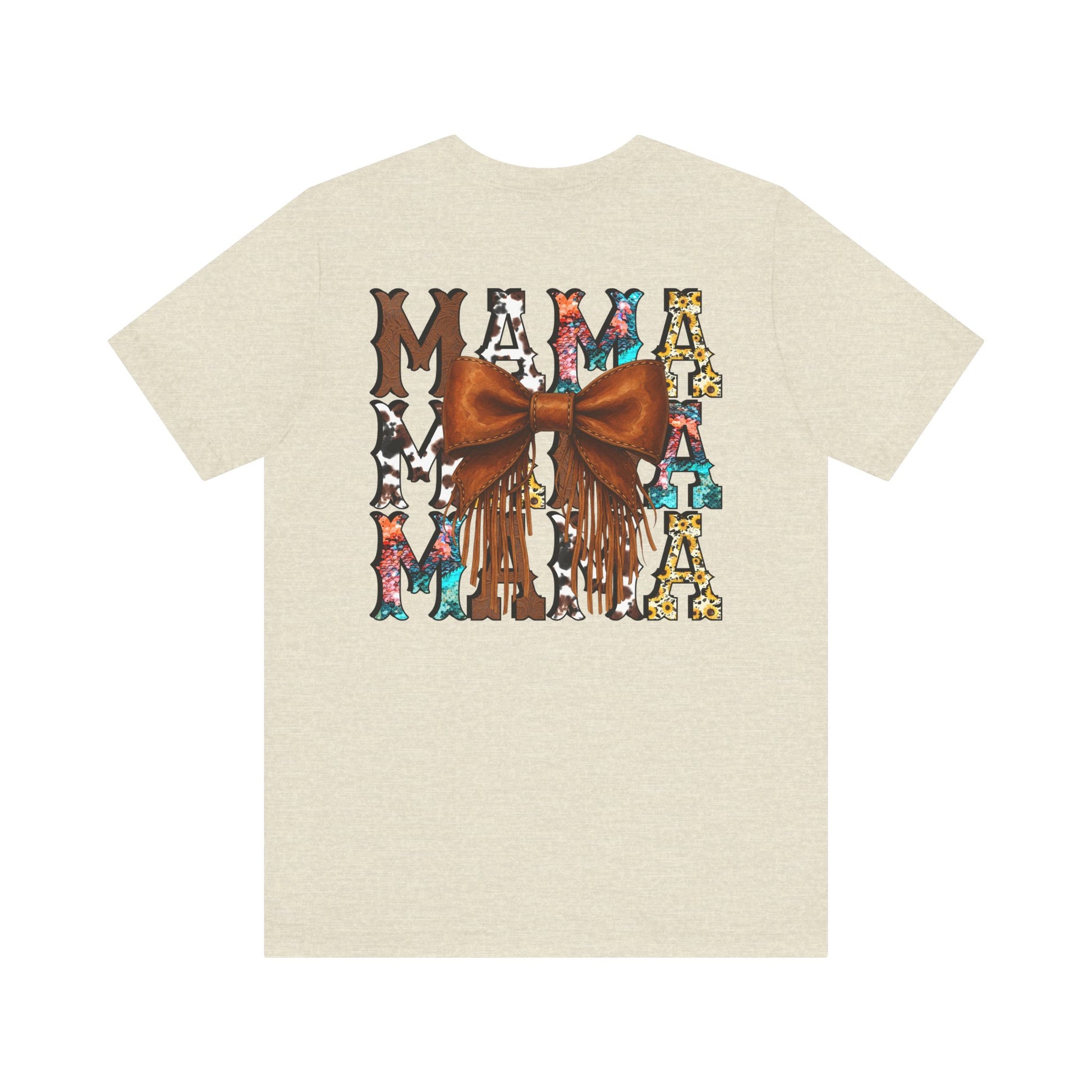 Western Mama Unisex Tee with Turquoise and Sunflower Design