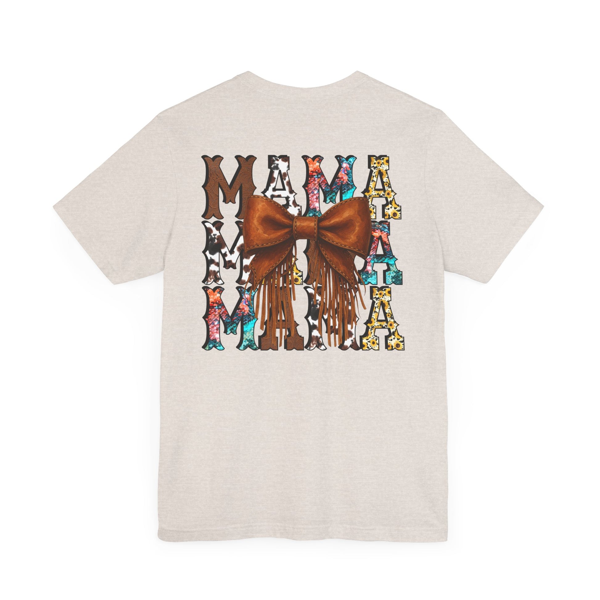 Western Mama Unisex Tee with Turquoise and Sunflower Design