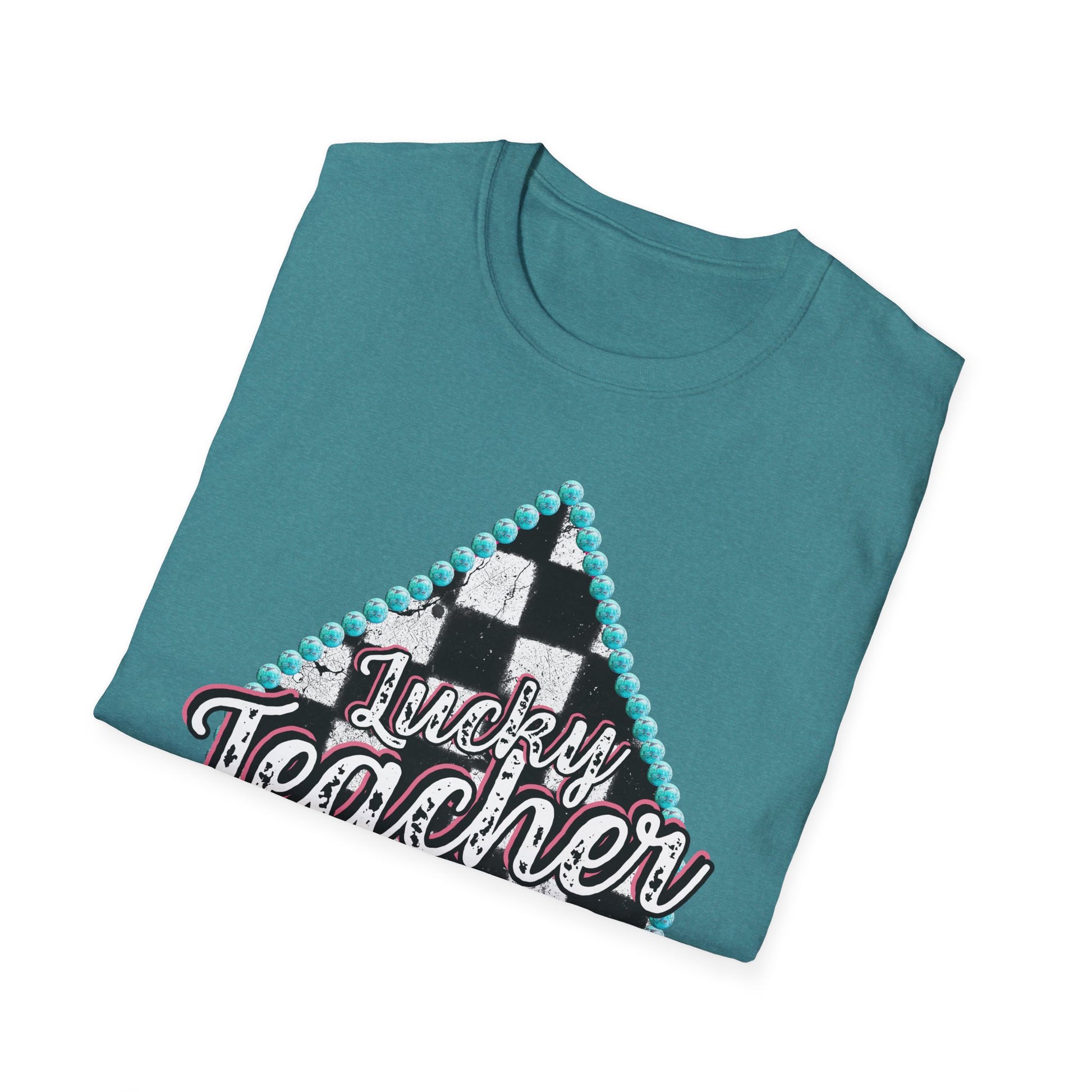 Teacher Checkered Spades T-Shirt