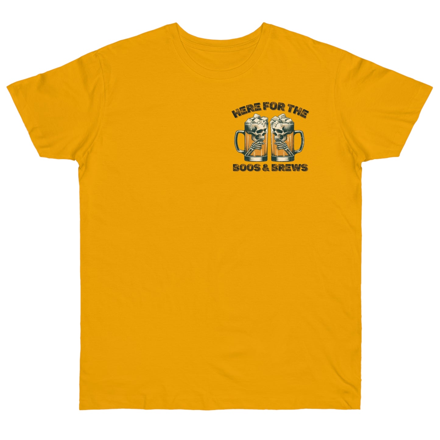 Halloween Beer Mug Tee - Here for the Boos & Brews