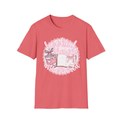Booked Brewed Unisex T-Shirt for Book Lovers