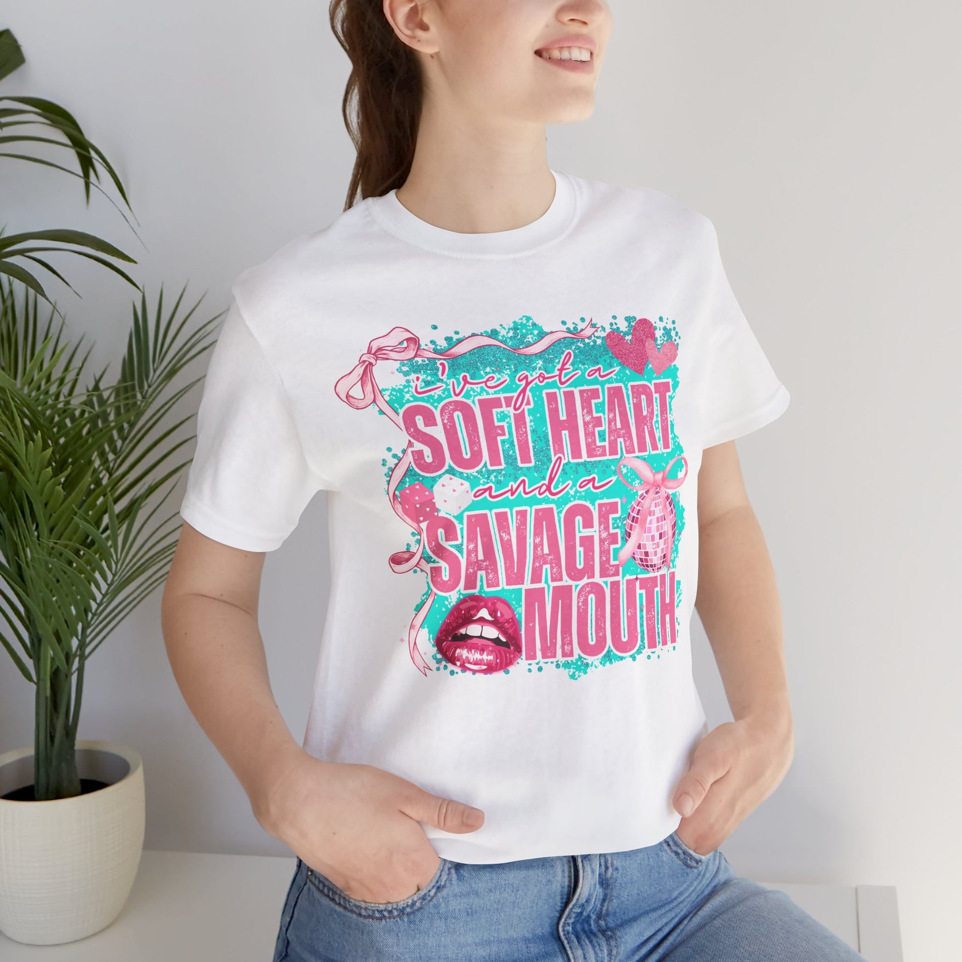 Savage Mouth Graphic Tee - Soft Hearted Apparel, Unisex T-Shirt, Trendy Casual Wear, Fun Gift for Friends, Statement Top