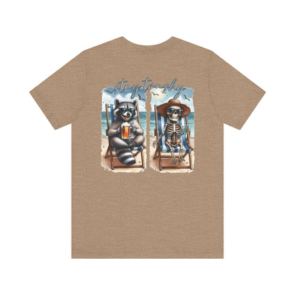 Stay Trashy Raccoon and Skeleton Beach