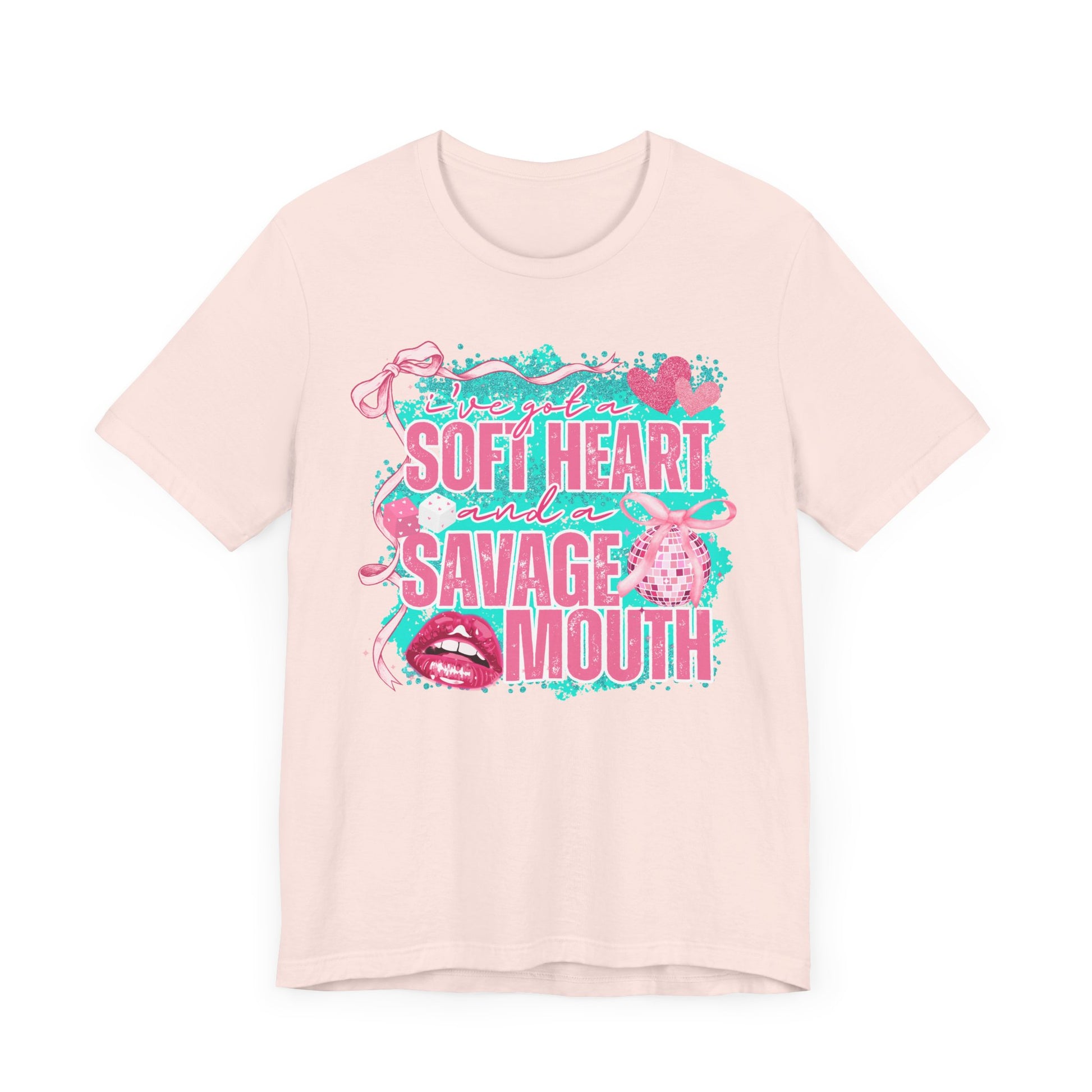 Savage Mouth Graphic Tee - Soft Hearted Apparel, Unisex T-Shirt, Trendy Casual Wear, Fun Gift for Friends, Statement Top