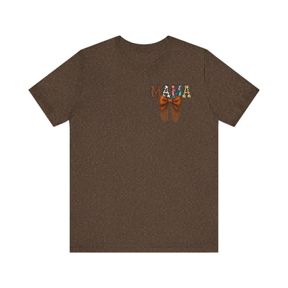 Western Mama Unisex Tee with Turquoise and Sunflower Design