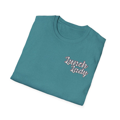 Lunch Lady Checkered Spades T-Shirt * Front and Back Design