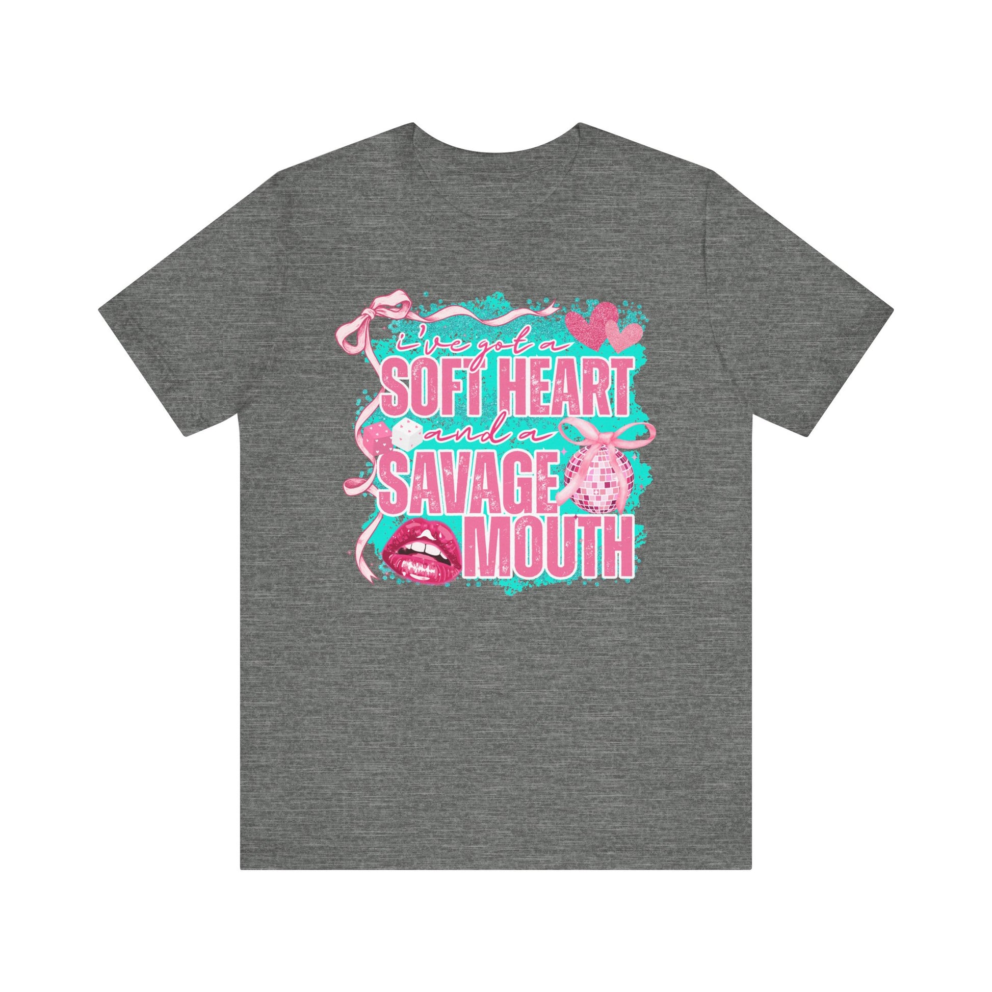 Savage Mouth Graphic Tee - Soft Hearted Apparel, Unisex T-Shirt, Trendy Casual Wear, Fun Gift for Friends, Statement Top