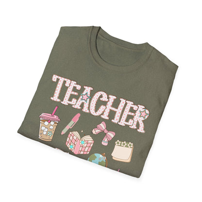 Teacher Checkered Glitter T-Shirt