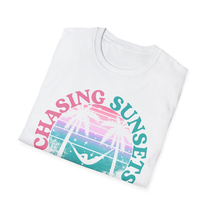 Chasing Sunsets, Finding Peace Unisex T-Shirt
