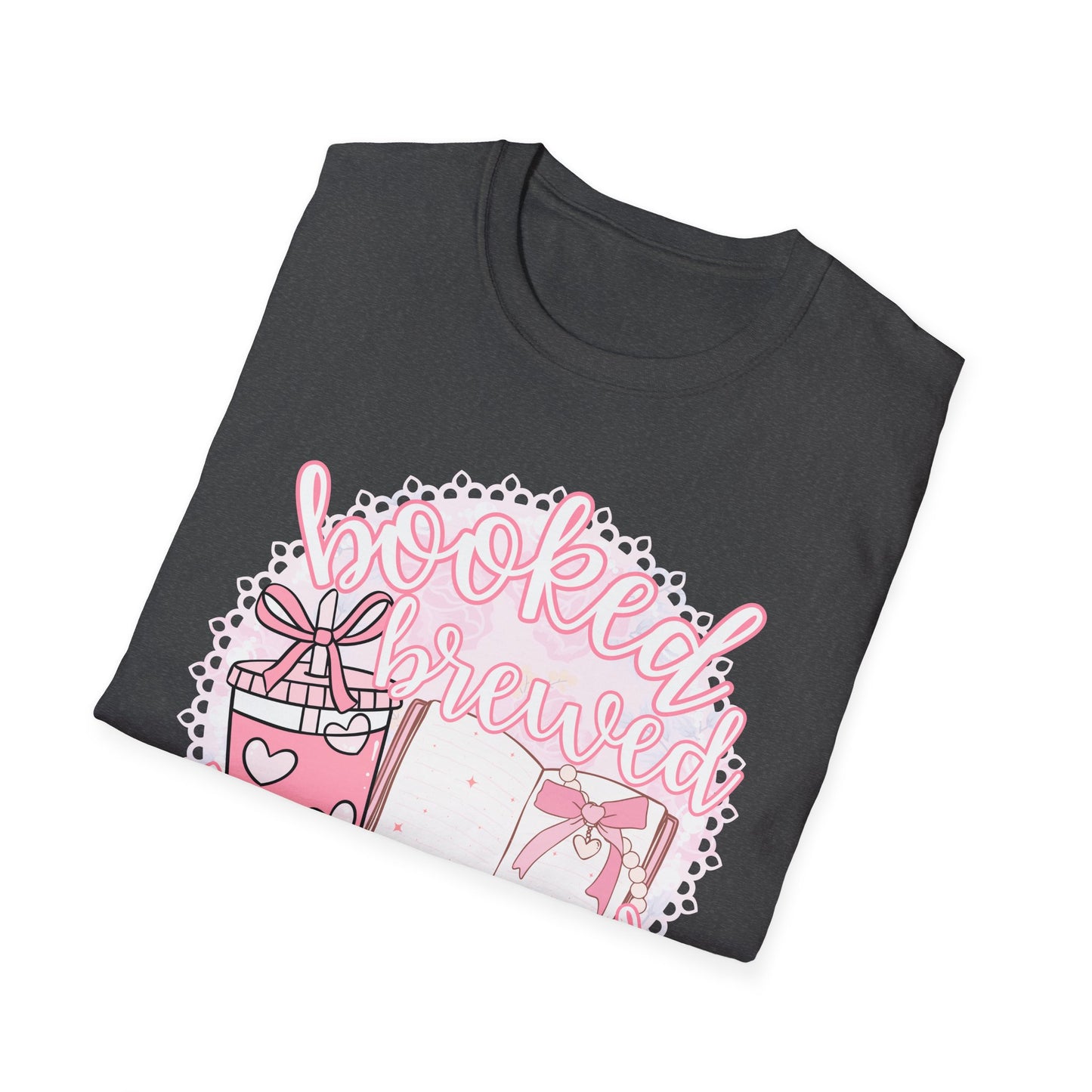 Booked Brewed Unisex T-Shirt for Book Lovers