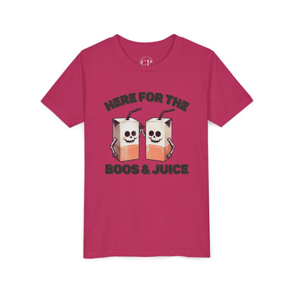 Kids Halloween T-Shirt - Here for the Boos  & Juice *Unisex tshirt*