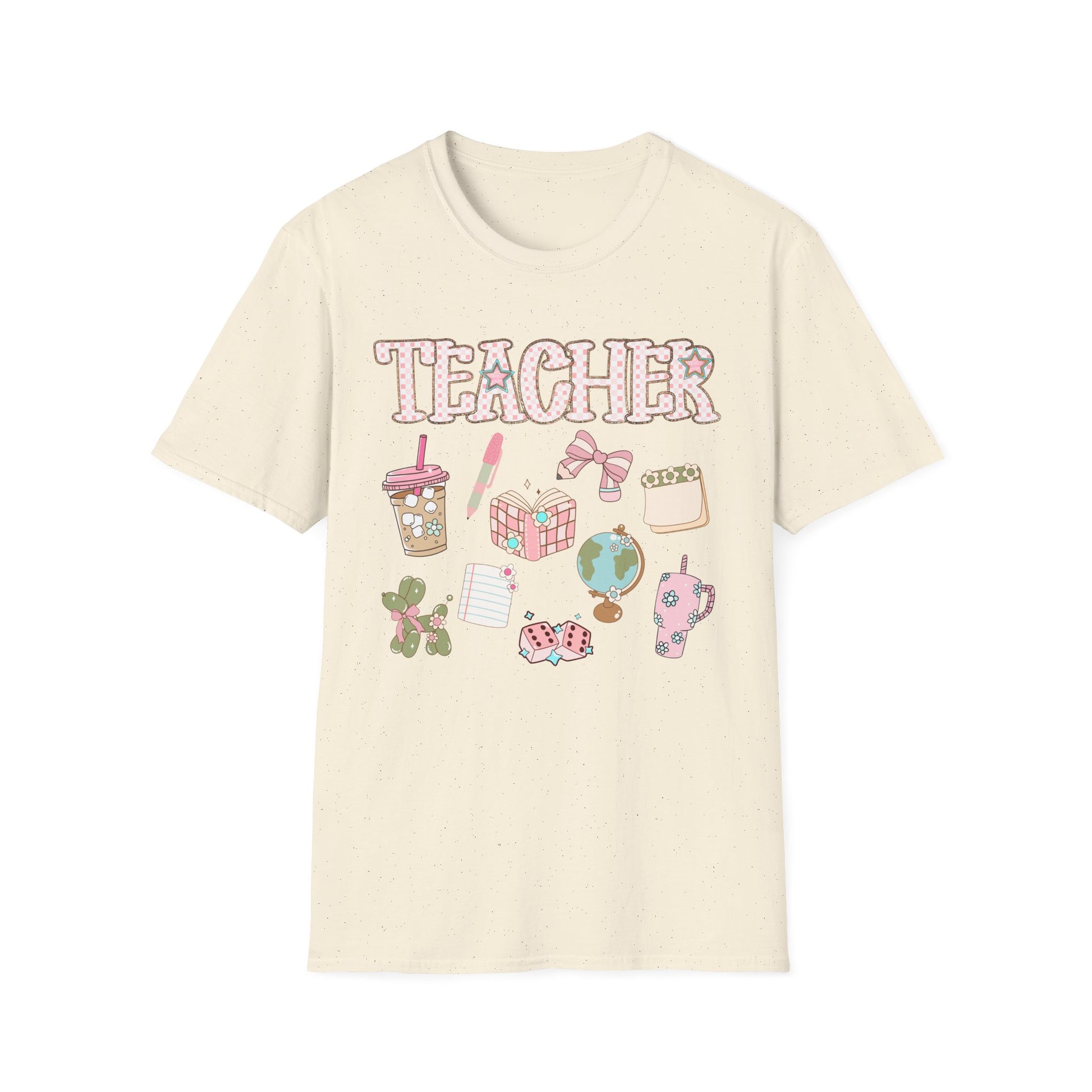 Teacher Checkered Glitter T-Shirt