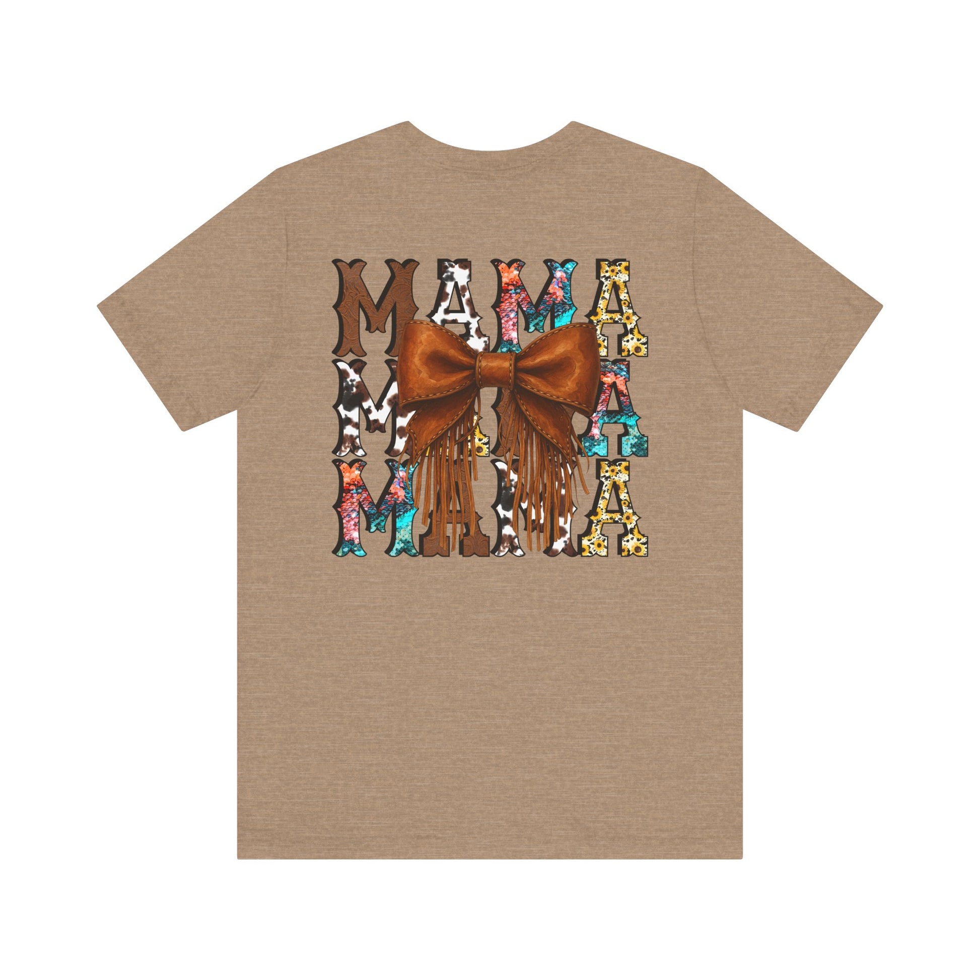 Western Mama Unisex Tee with Turquoise and Sunflower Design