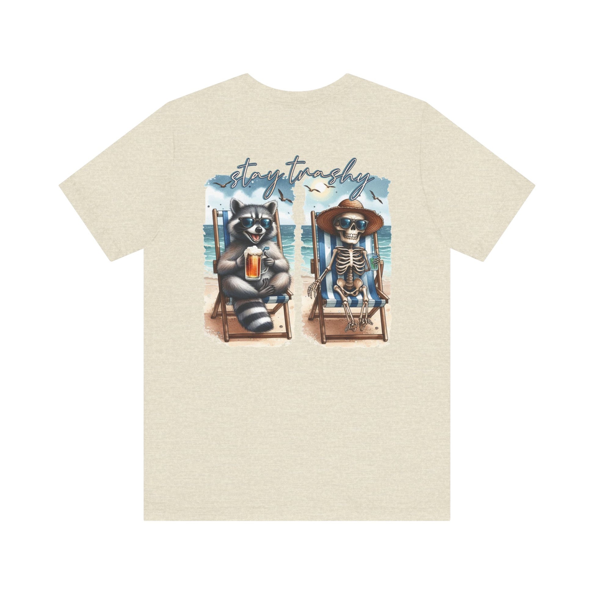 Stay Trashy Raccoon and Skeleton Beach
