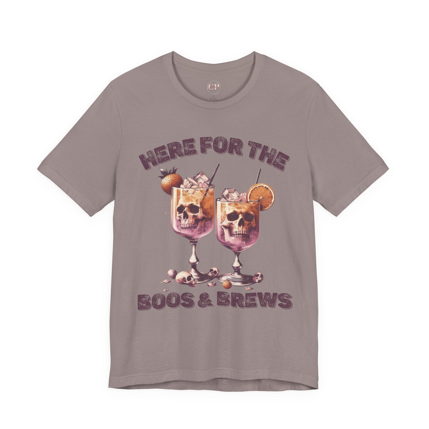 Halloween Skeleton Cocktails Tee - Here for the Boos and Brews *Unisex tee*