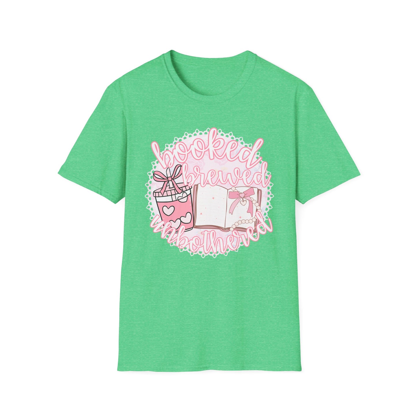 Booked Brewed Unisex T-Shirt for Book Lovers