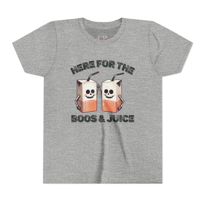 Kids Halloween T-Shirt - Here for the Boos  & Juice *Unisex tshirt*