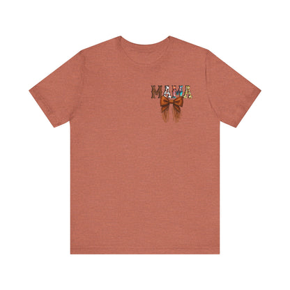 Western Mama Unisex Tee with Turquoise and Sunflower Design