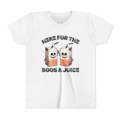 Kids Halloween T-Shirt - Here for the Boos  & Juice *Unisex tshirt*