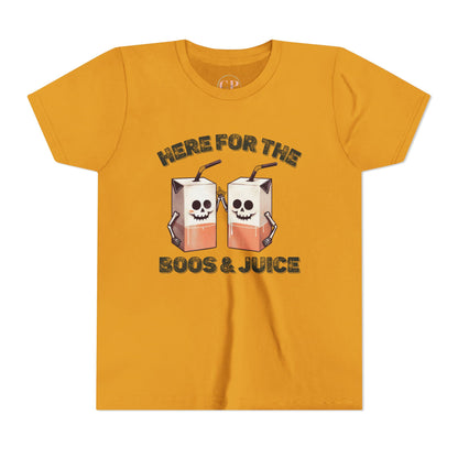 Kids Halloween T-Shirt - Here for the Boos  & Juice *Unisex tshirt*