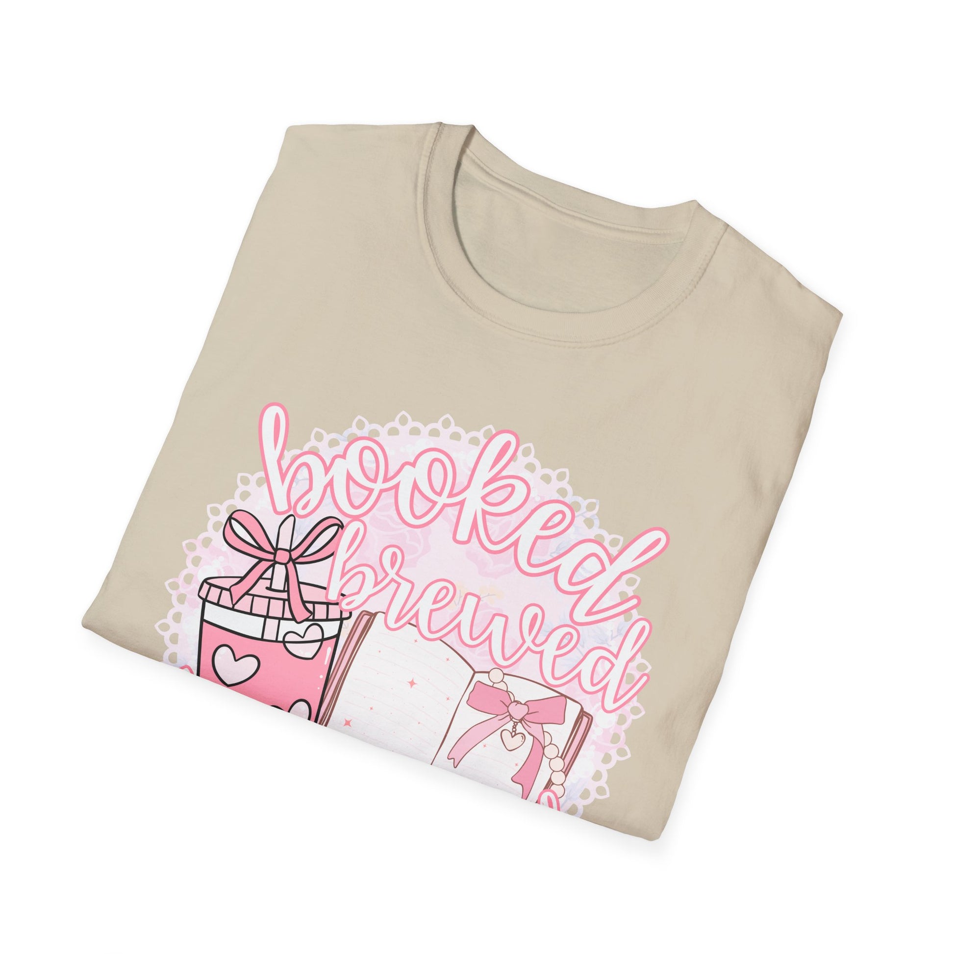 Booked Brewed Unisex T-Shirt for Book Lovers