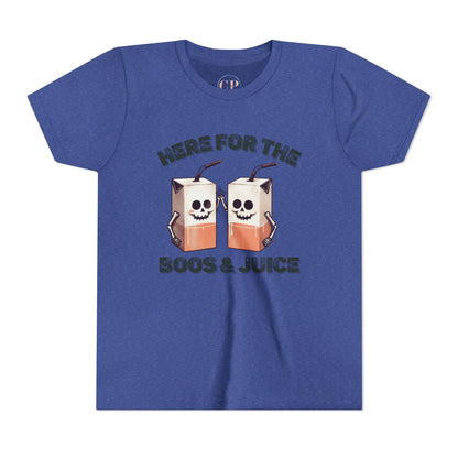 Kids Halloween T-Shirt - Here for the Boos  & Juice *Unisex tshirt*