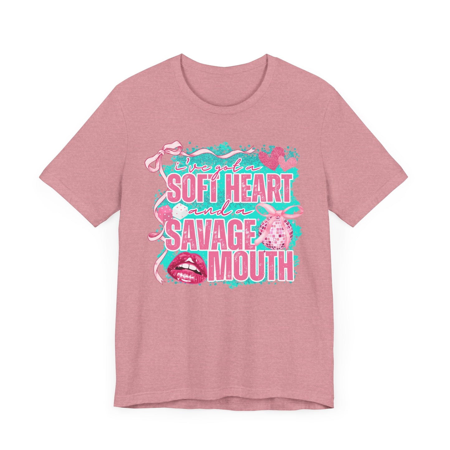 Savage Mouth Graphic Tee - Soft Hearted Apparel, Unisex T-Shirt, Trendy Casual Wear, Fun Gift for Friends, Statement Top