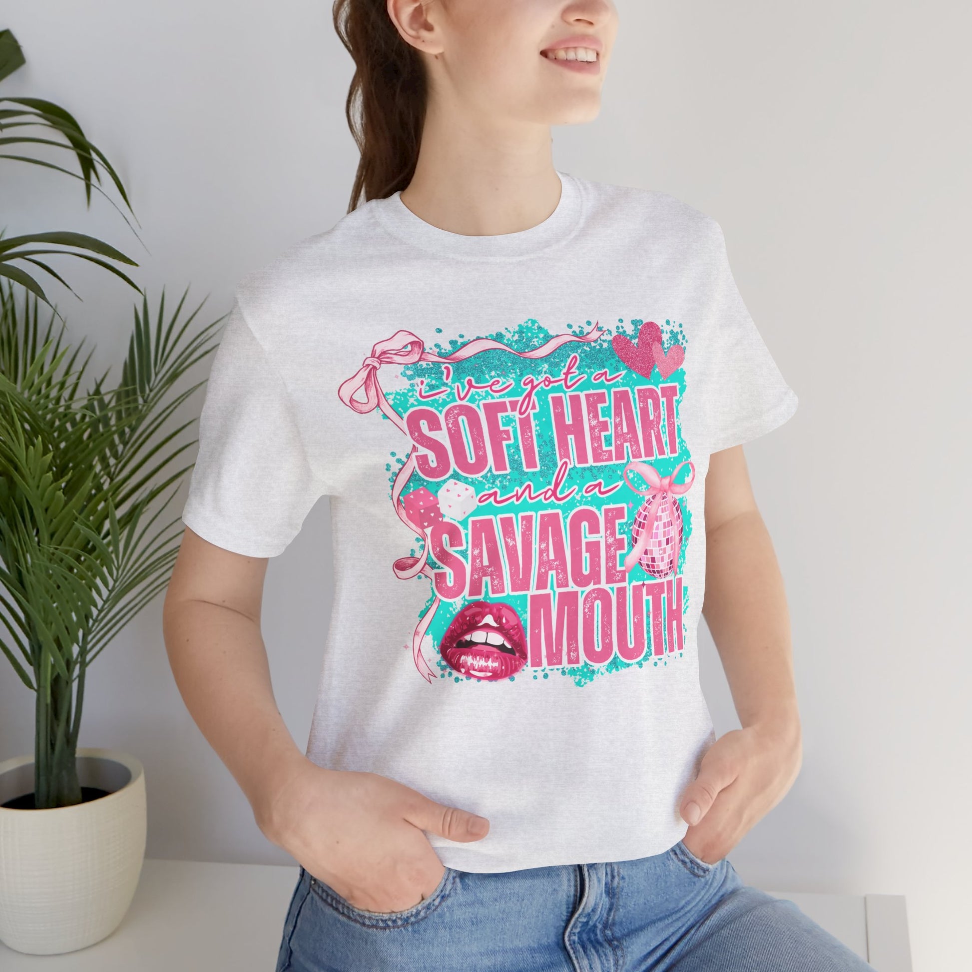 Savage Mouth Graphic Tee - Soft Hearted Apparel, Unisex T-Shirt, Trendy Casual Wear, Fun Gift for Friends, Statement Top