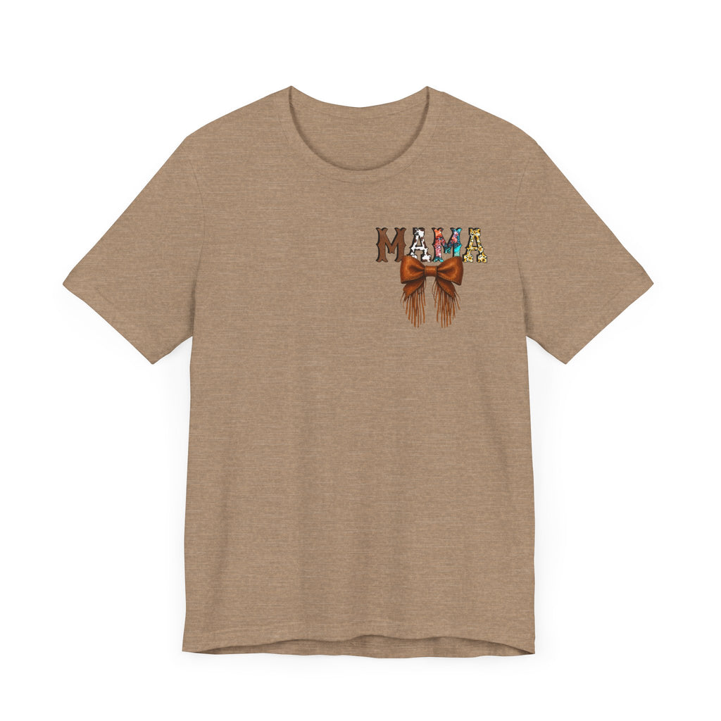 Western Mama Unisex Tee with Turquoise and Sunflower Design