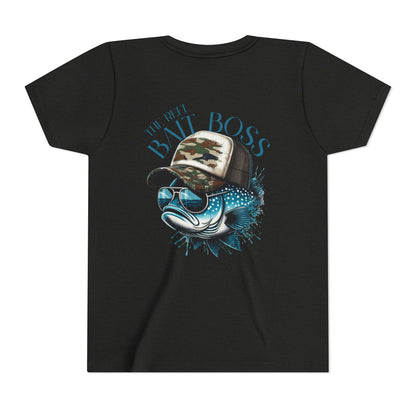 Kids Fishing Tee - CaffeinatedPlanner Family Exclusive Design: 'Bait Boss'
