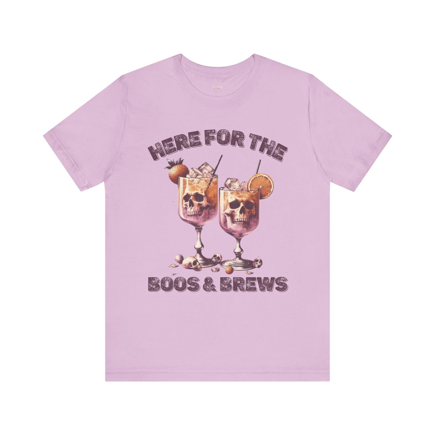 Halloween Skeleton Cocktails Tee - Here for the Boos and Brews *Unisex tee*