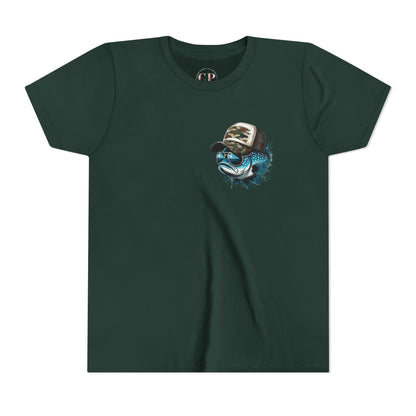 Kids Fishing Tee - CaffeinatedPlanner Family Exclusive Design: 'Bait Boss'