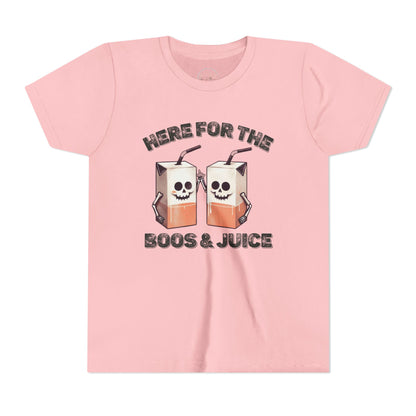 Kids Halloween T-Shirt - Here for the Boos  & Juice *Unisex tshirt*