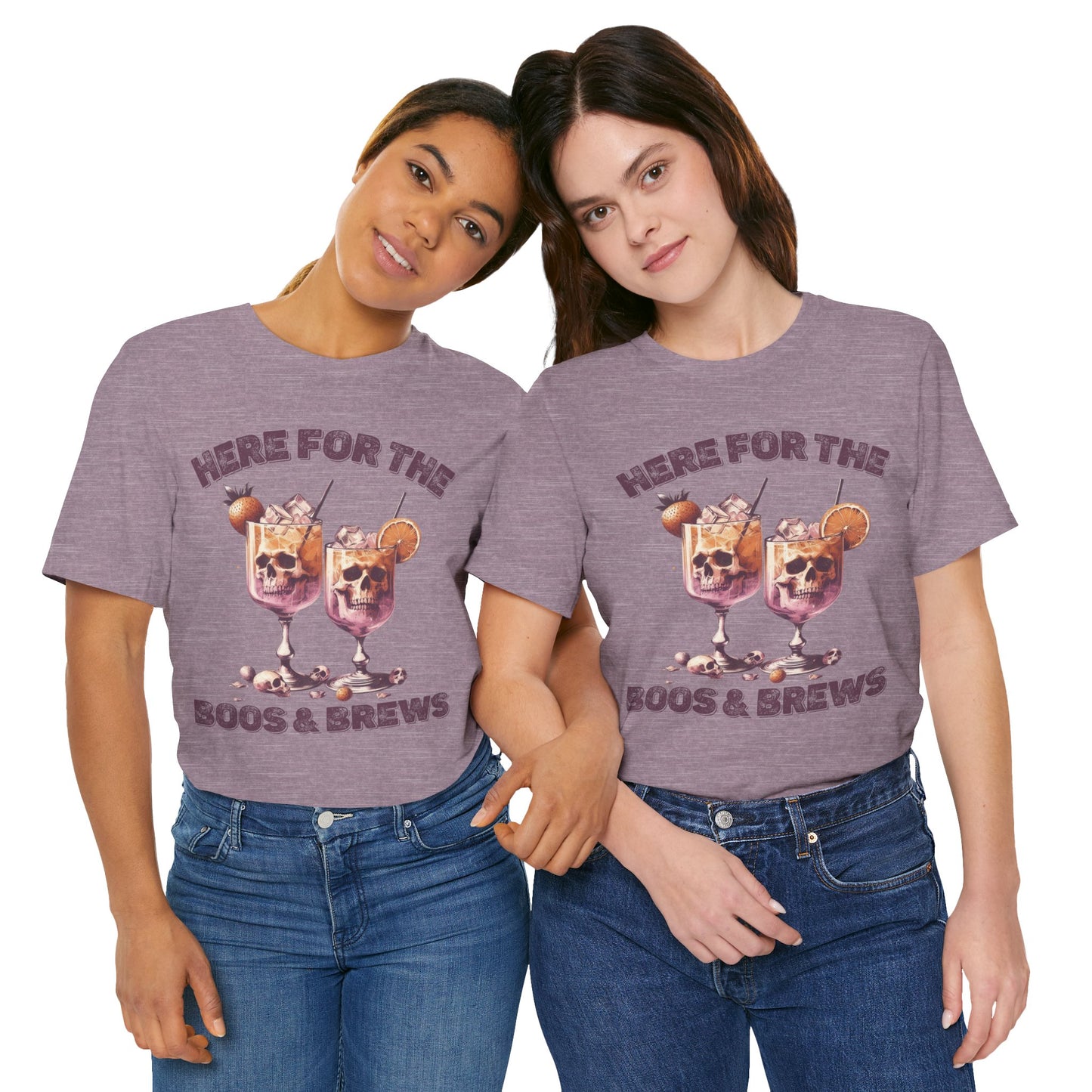 Halloween Skeleton Cocktails Tee - Here for the Boos and Brews *Unisex tee*