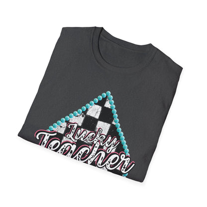 Teacher Checkered Spades T-Shirt