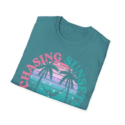 Chasing Sunsets, Finding Peace Unisex T-Shirt